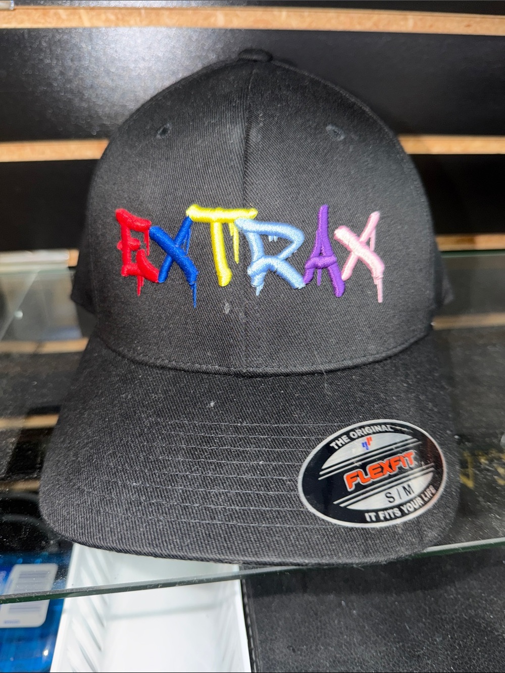 Black Cap with Colorful 'EXTRAX' Embroidery